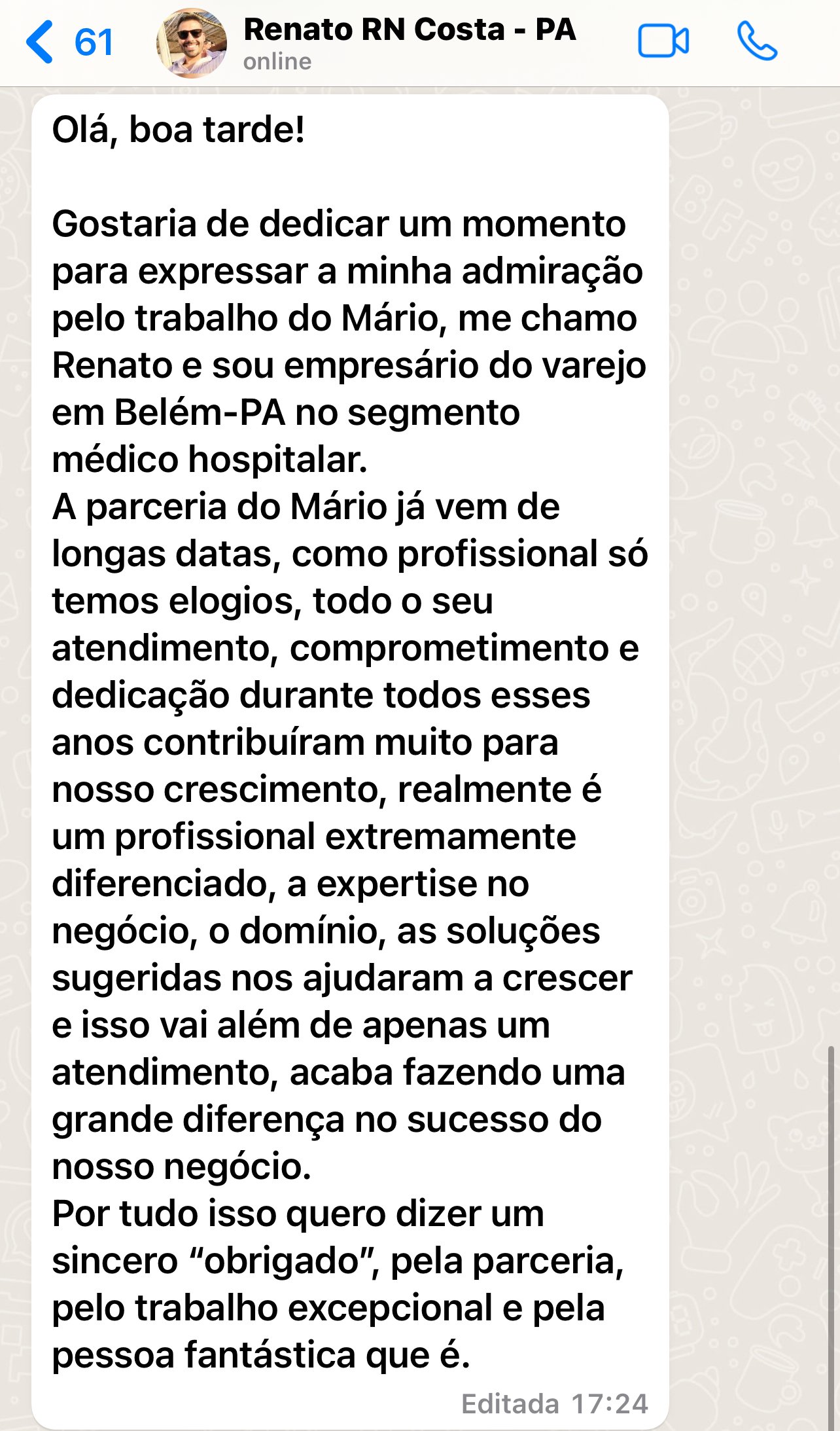Depoimento Renato Costa - RN Costa Hospitalar Belém - PA